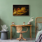 Canvas Print Still Life Yellow Straw Hat