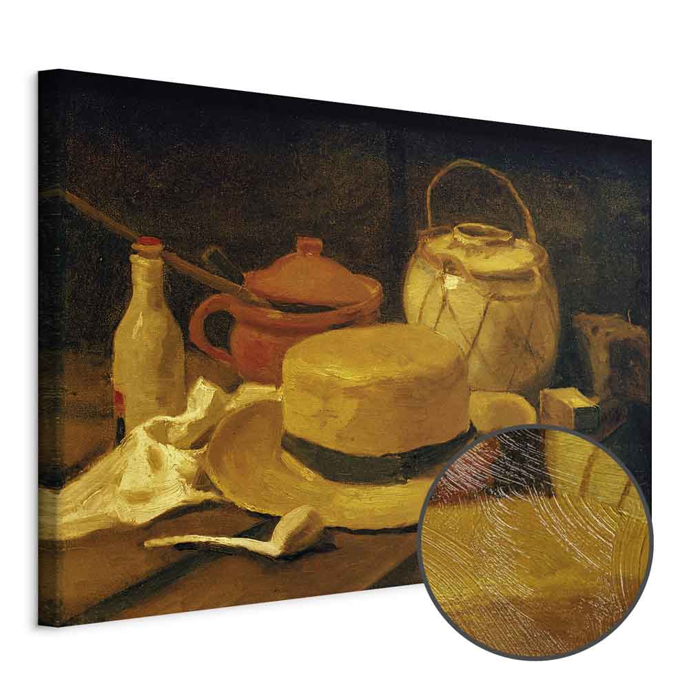 Van Gogh Yellow Straw Hat Still Life Canvas Print