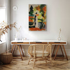 Couple in Park Classic Canvas Print