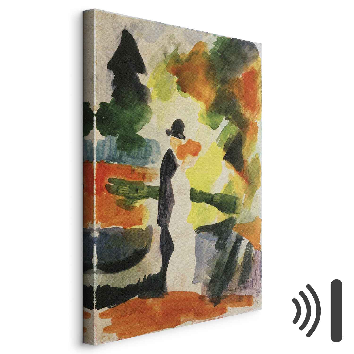 Couple in Park Classic Canvas Print