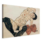 Canvas Print: Reclining Nude with Yellow Towel
