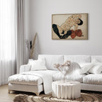 Canvas Print: Reclining Nude with Yellow Towel