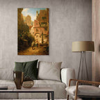 Canvas Print - Well-Wisher Presenting Flowers