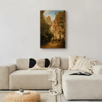 Canvas Print - Well-Wisher Presenting Flowers