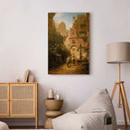 Well-Wisher Presenting Flowers Classic Canvas Print