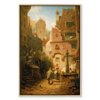 Well-Wisher Presenting Flowers Classic Canvas Print