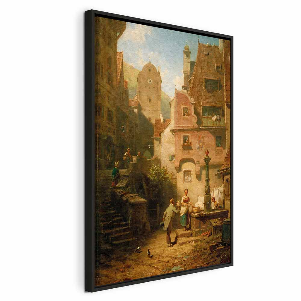Canvas Print - Well-Wisher Presenting Flowers