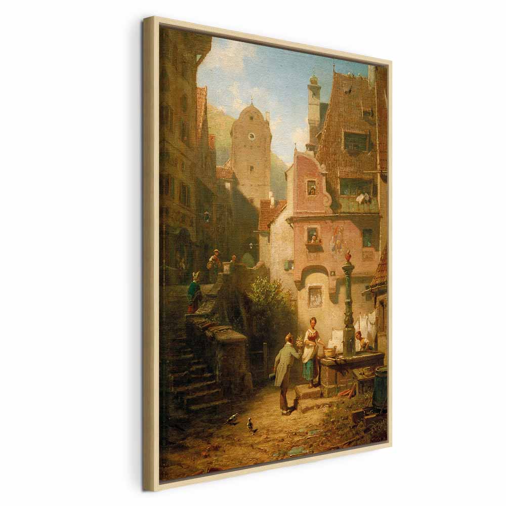 Canvas Print - Well-Wisher Presenting Flowers