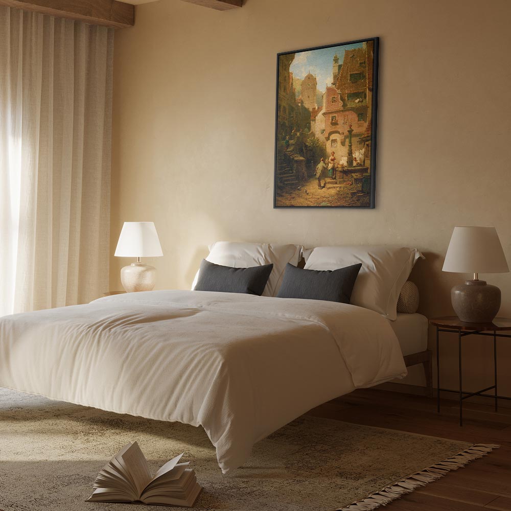 Canvas Print - Well-Wisher Presenting Flowers