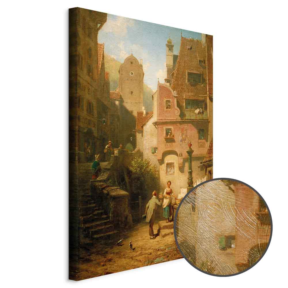 Well-Wisher Presenting Flowers Classic Canvas Print