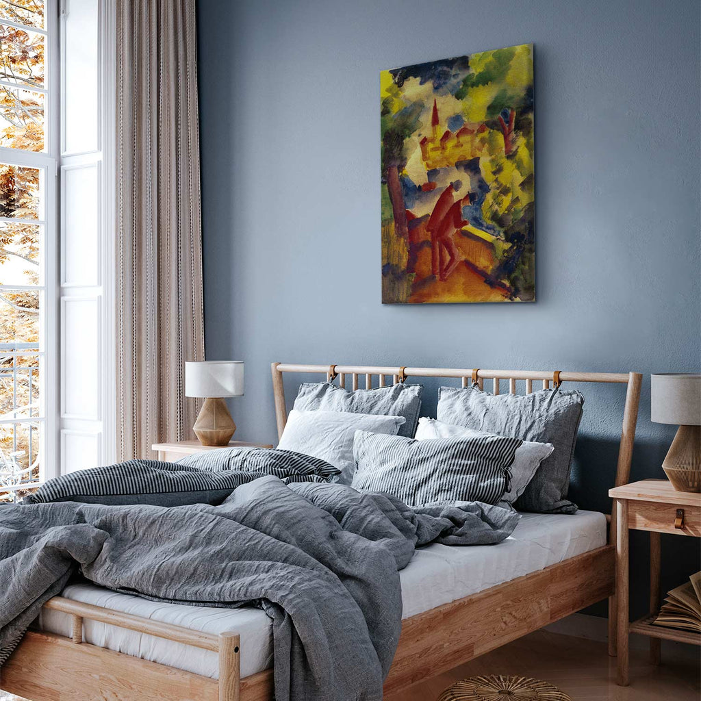 Lakeside Walk Expressionist Canvas Print