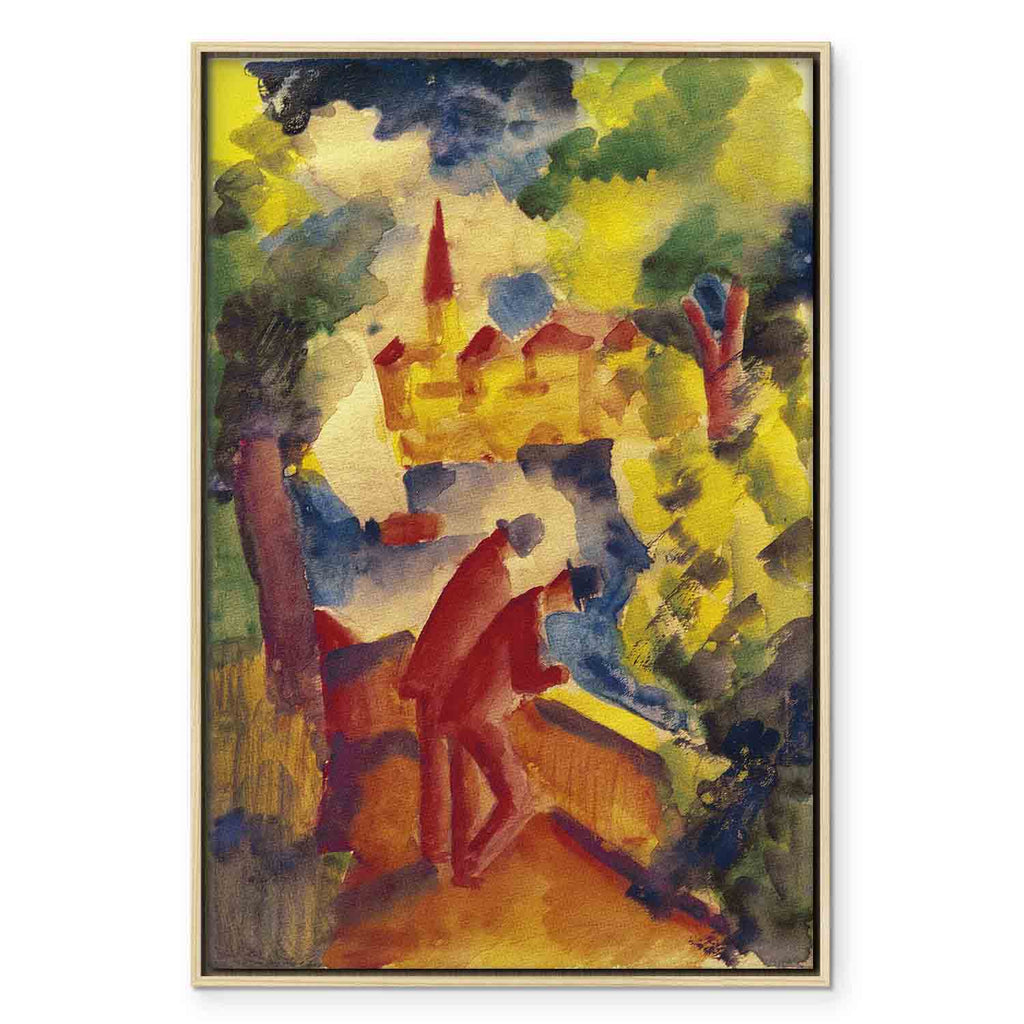 Lakeside Walk Expressionist Canvas Print