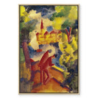 Lakeside Walk Expressionist Canvas Print