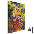 Lakeside Walk Expressionist Canvas Print