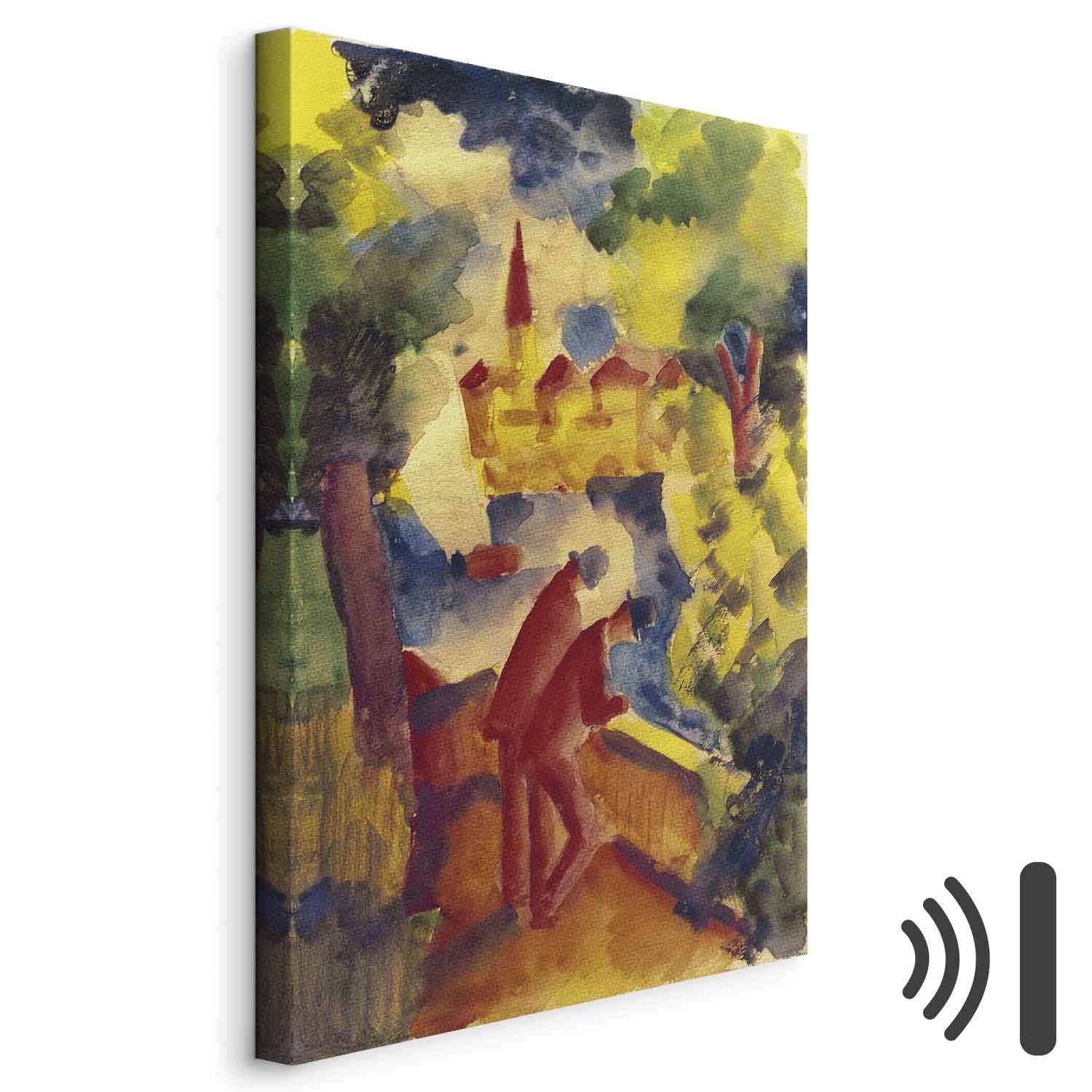 Lakeside Walk Expressionist Canvas Print