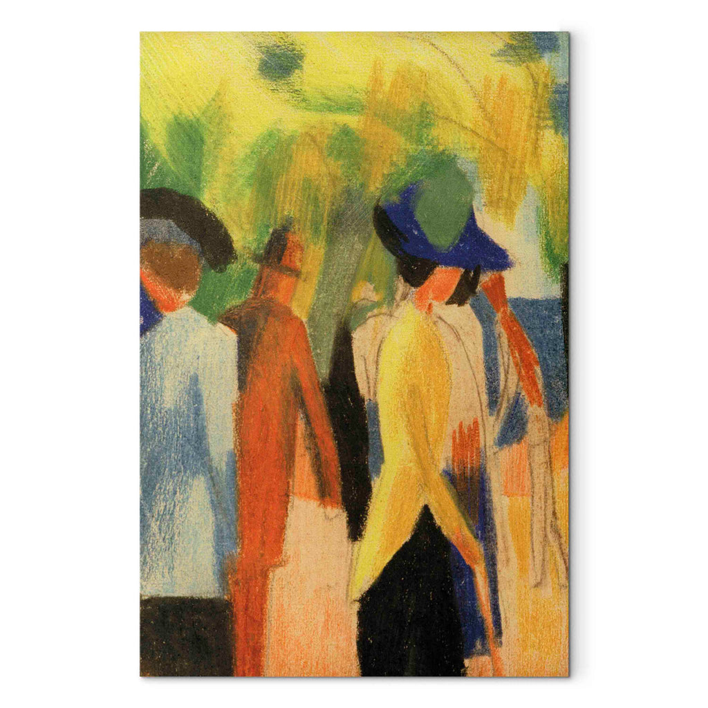 August Macke Walker Under Trees Canvas Print