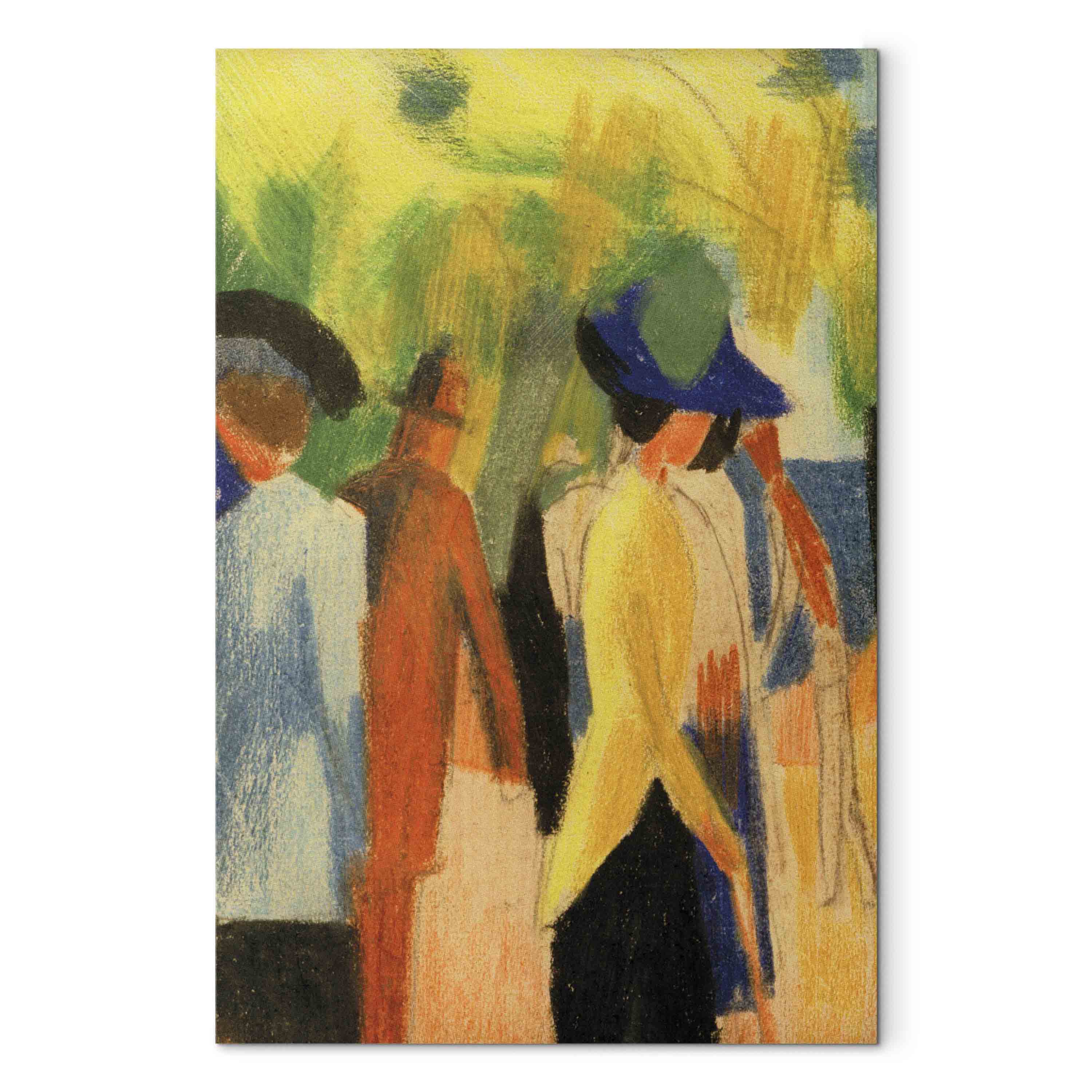 August Macke Walker Under Trees Canvas Print