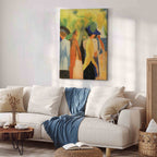 August Macke Walker Under Trees Canvas Print