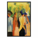 August Macke Walker Under Trees Canvas Print
