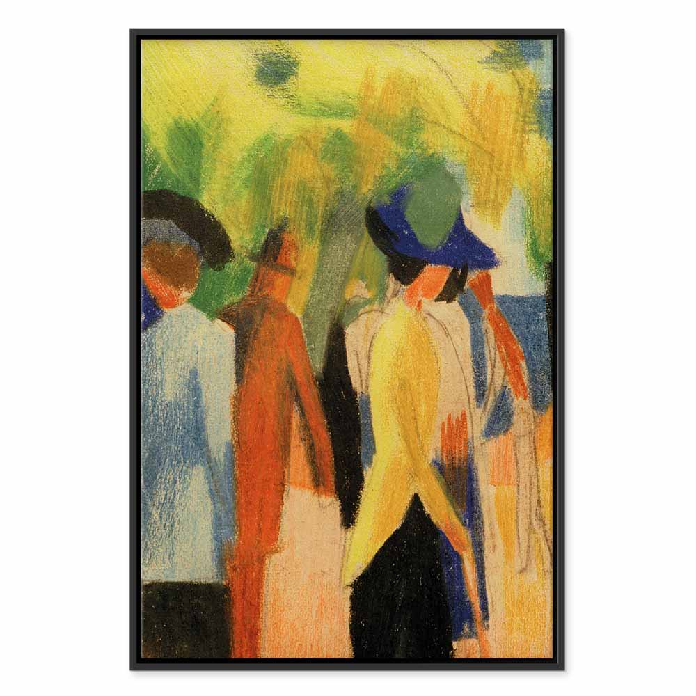 August Macke Walker Under Trees Canvas Print
