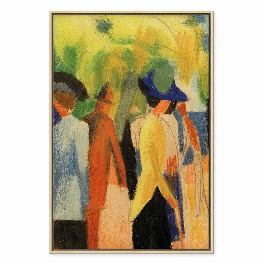 August Macke Walker Under Trees Canvas Print