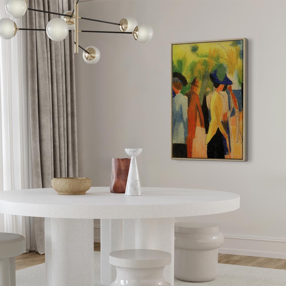 August Macke Walker Under Trees Canvas Print