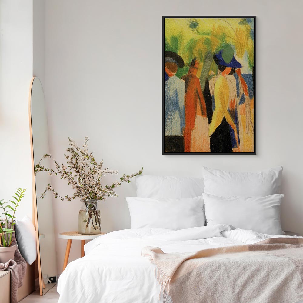 August Macke Walker Under Trees Canvas Print