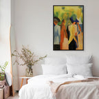 August Macke Walker Under Trees Canvas Print