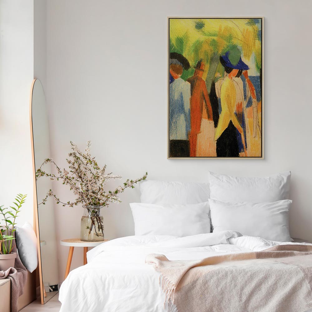 August Macke Walker Under Trees Canvas Print