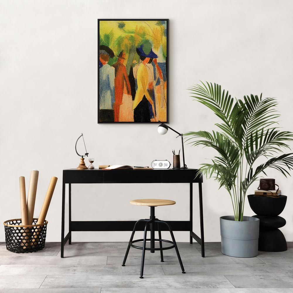 August Macke Walker Under Trees Canvas Print