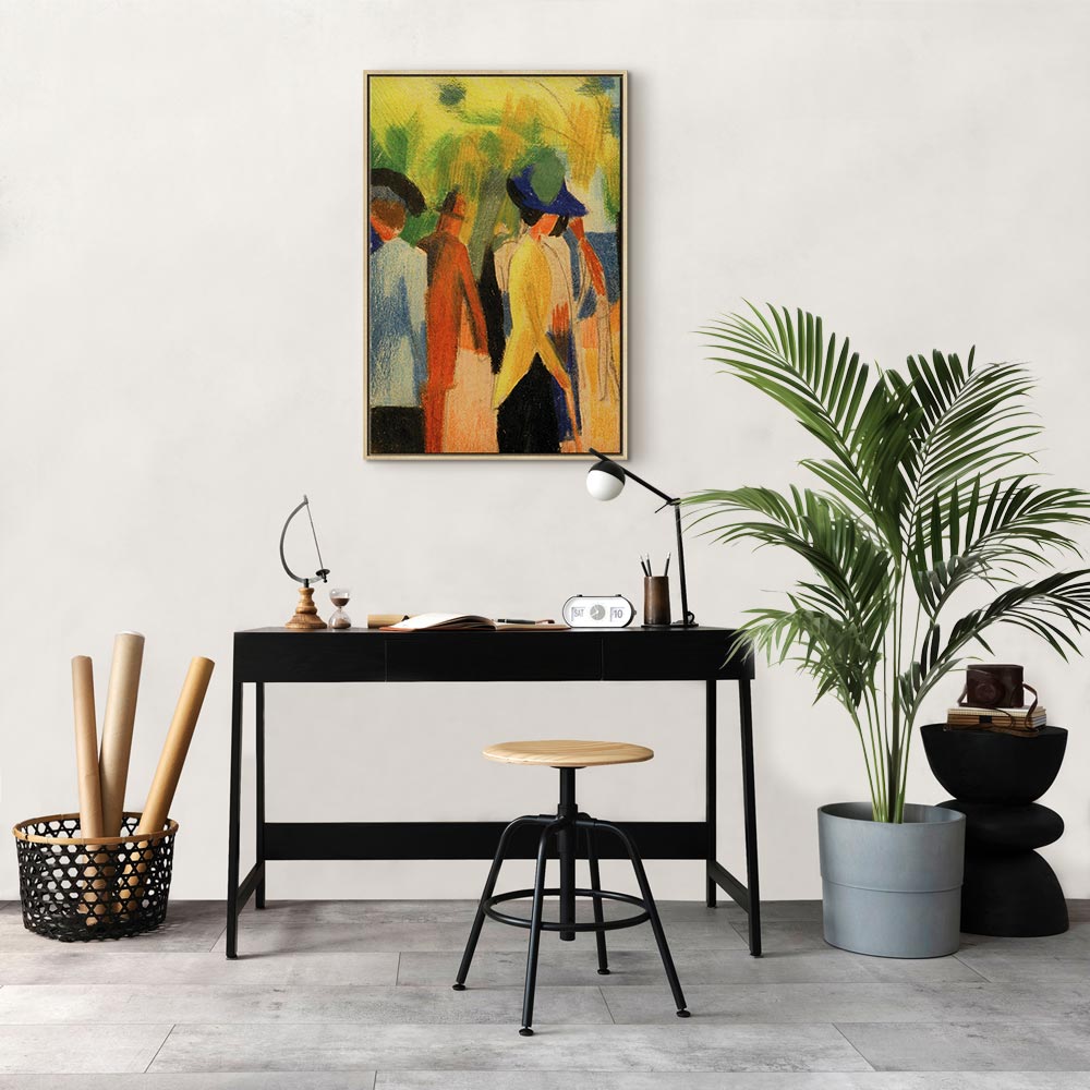 August Macke Walker Under Trees Canvas Print