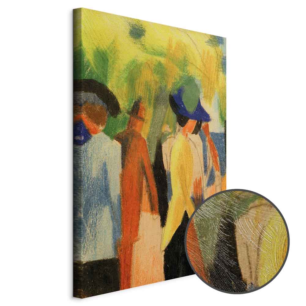 August Macke Walker Under Trees Canvas Print