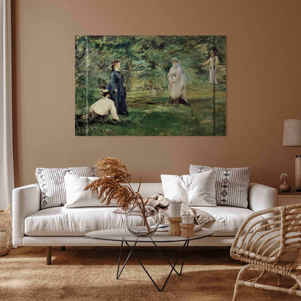 Canvas Print - La Partie de croquet in Paris (Manet)