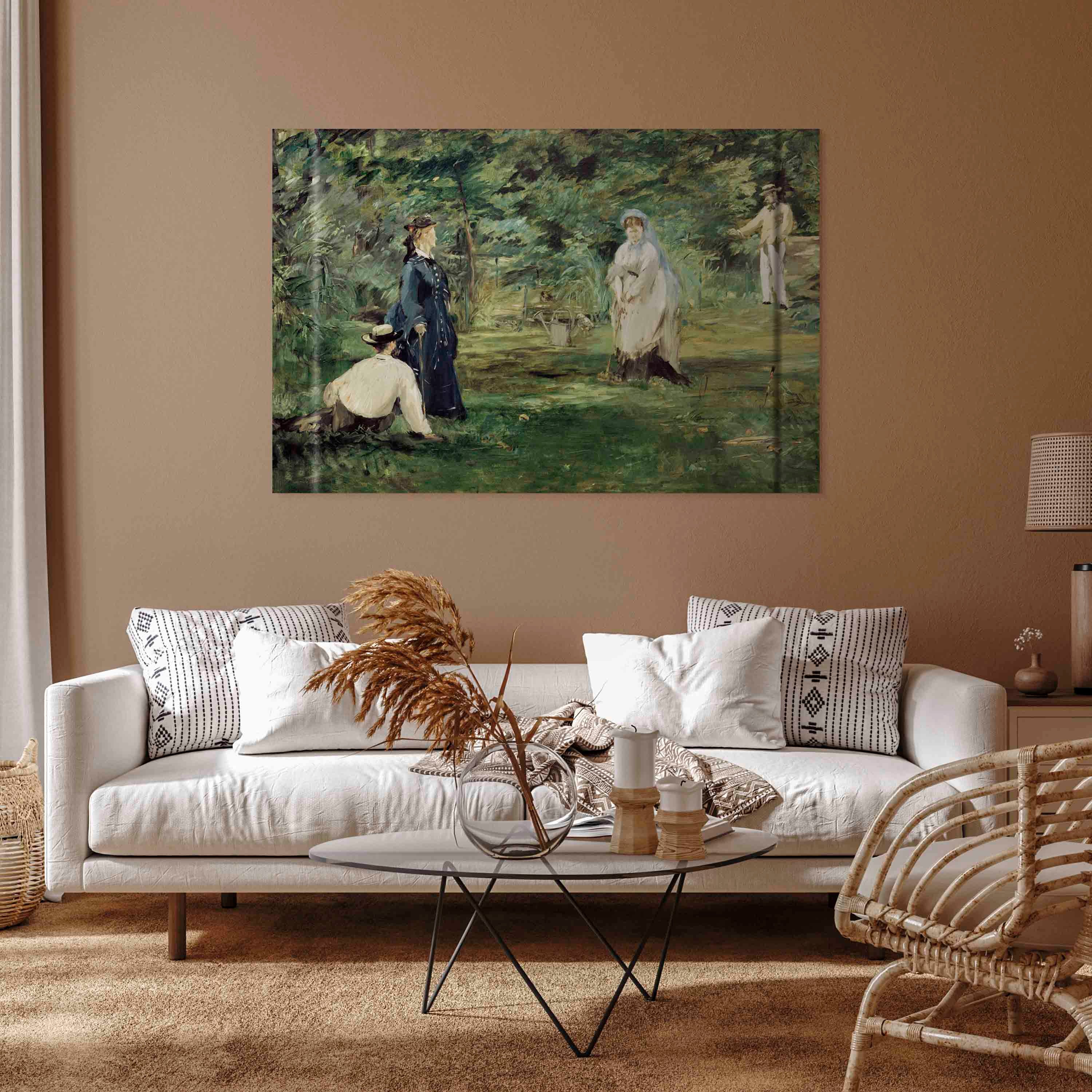 Canvas Print - La Partie de croquet in Paris (Manet)