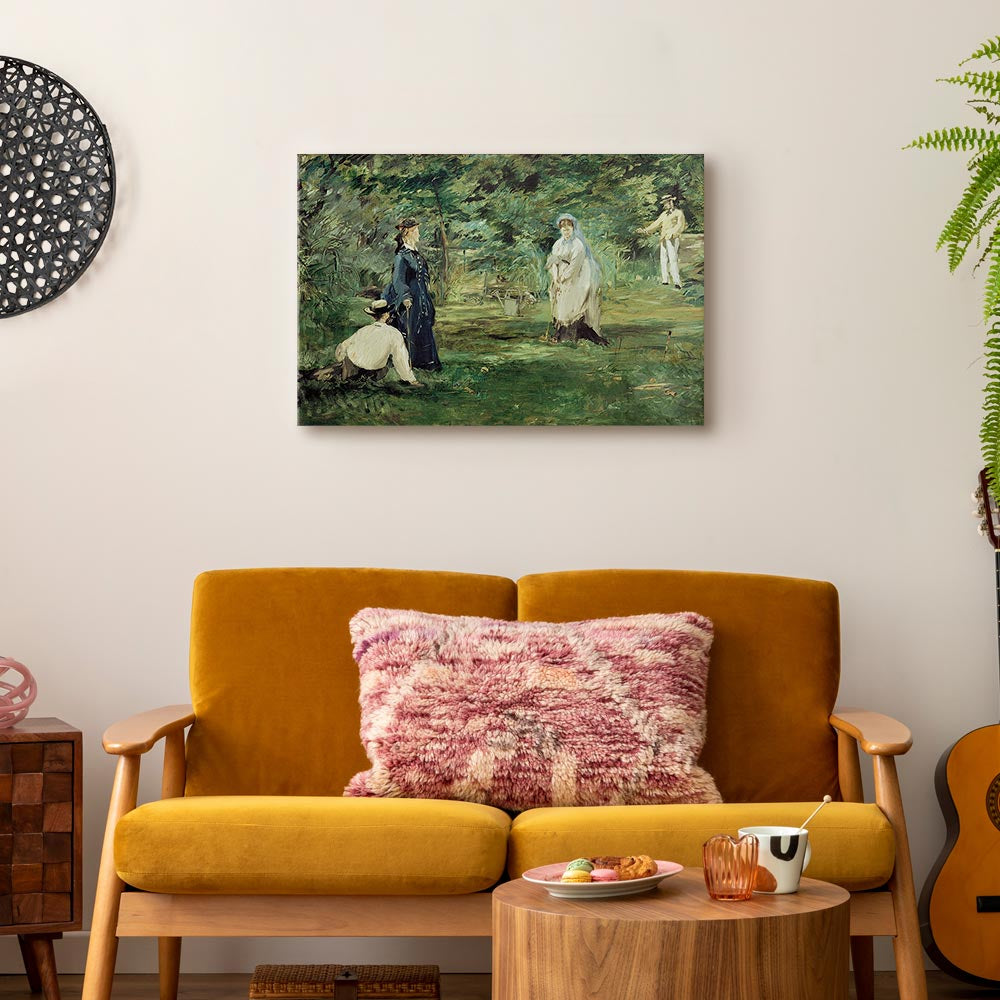 Canvas Print - La Partie de croquet in Paris (Manet)