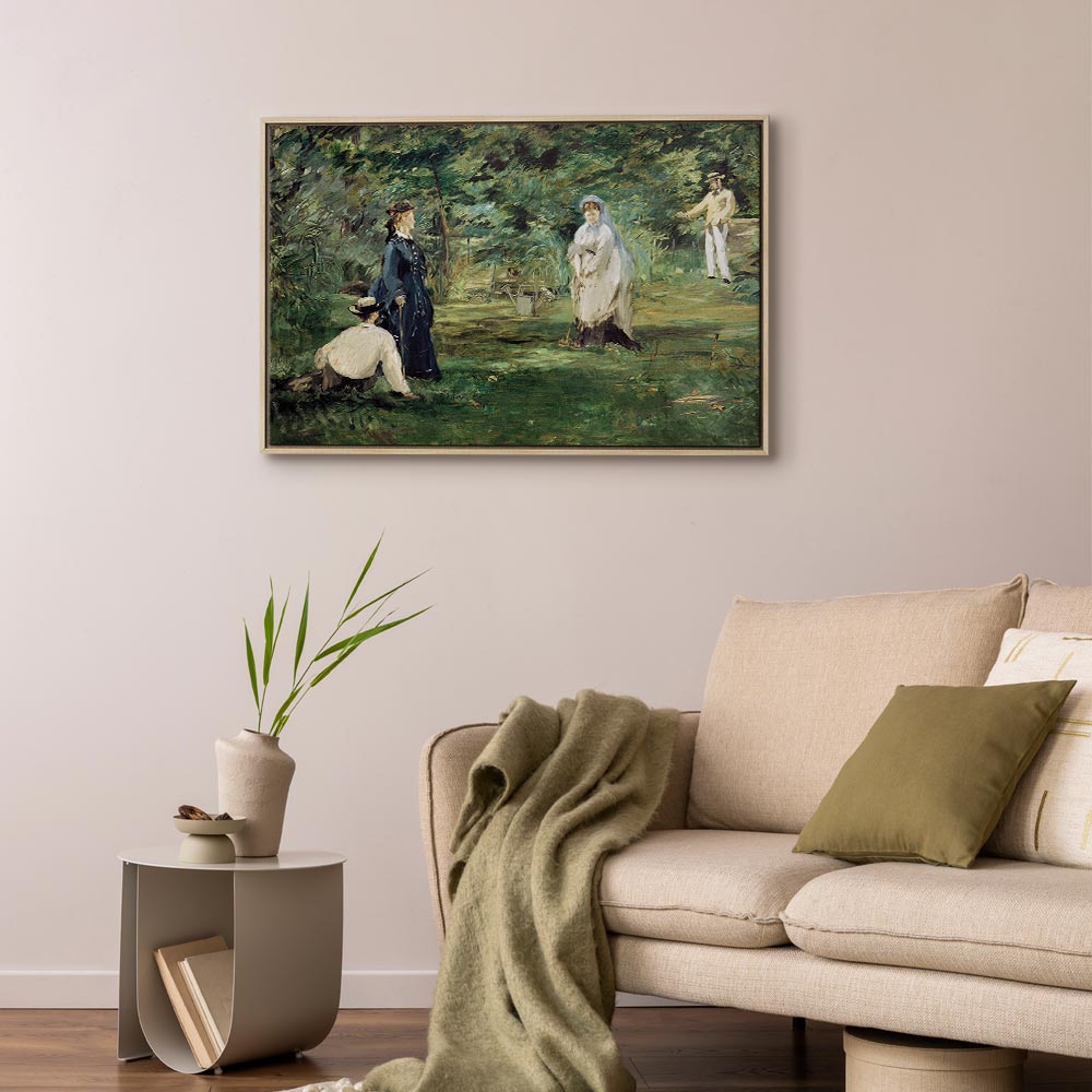 Canvas Print - La Partie de croquet in Paris (Manet)