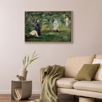 Canvas Print - La Partie de croquet in Paris (Manet)