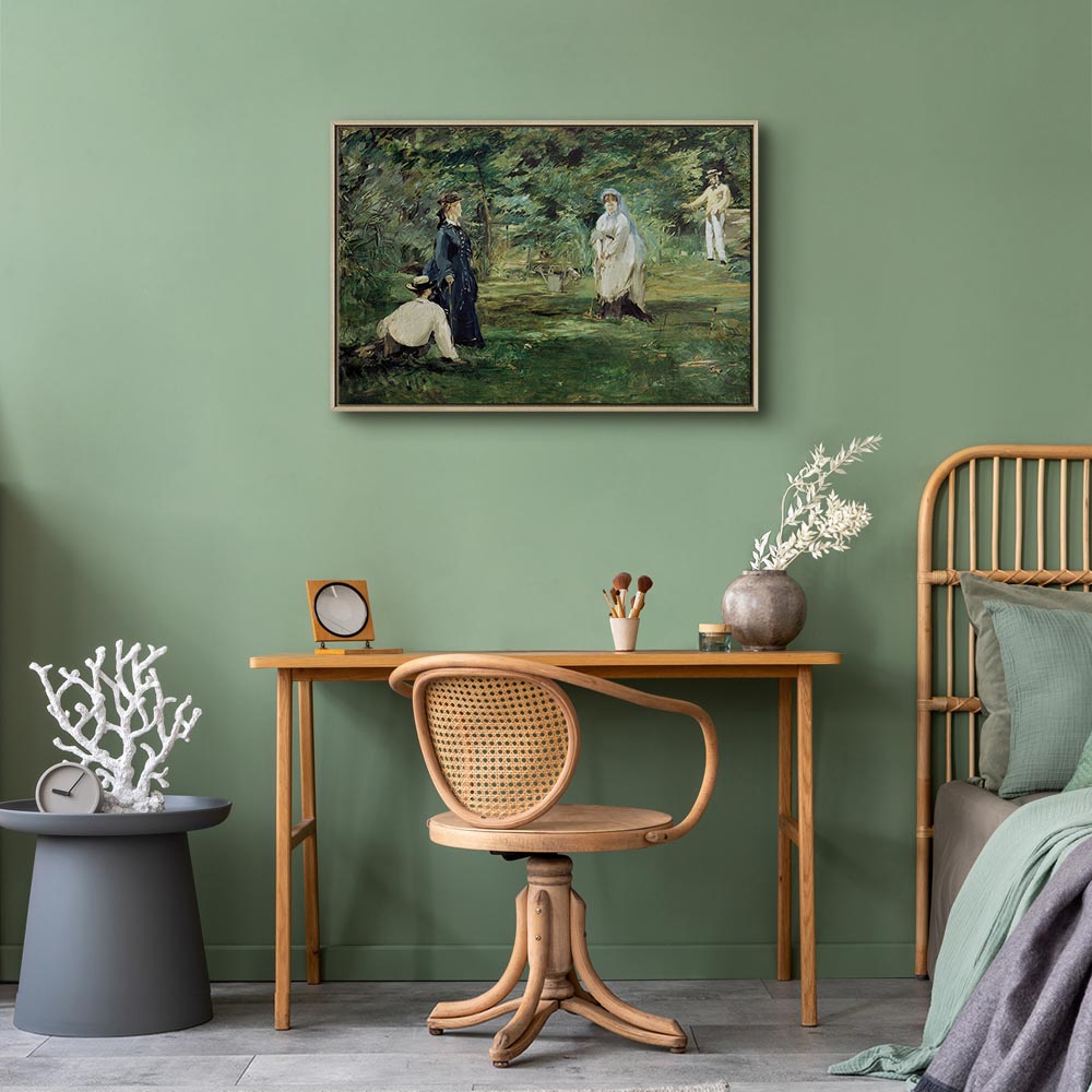 Canvas Print - La Partie de croquet in Paris (Manet)