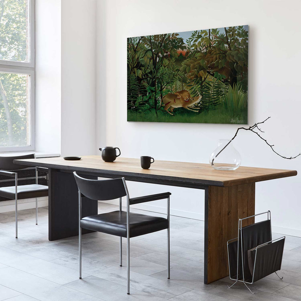 Jungle Lion Attack Classic Canvas Print