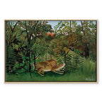 Jungle Lion Attack Classic Canvas Print