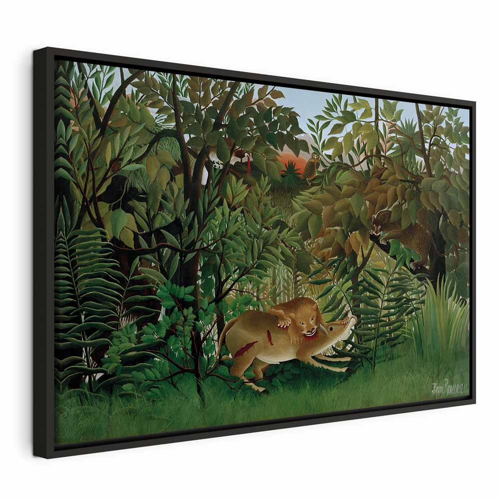 Canvas Print - The Lion Attacks the Antelope (Henri Rousseau)