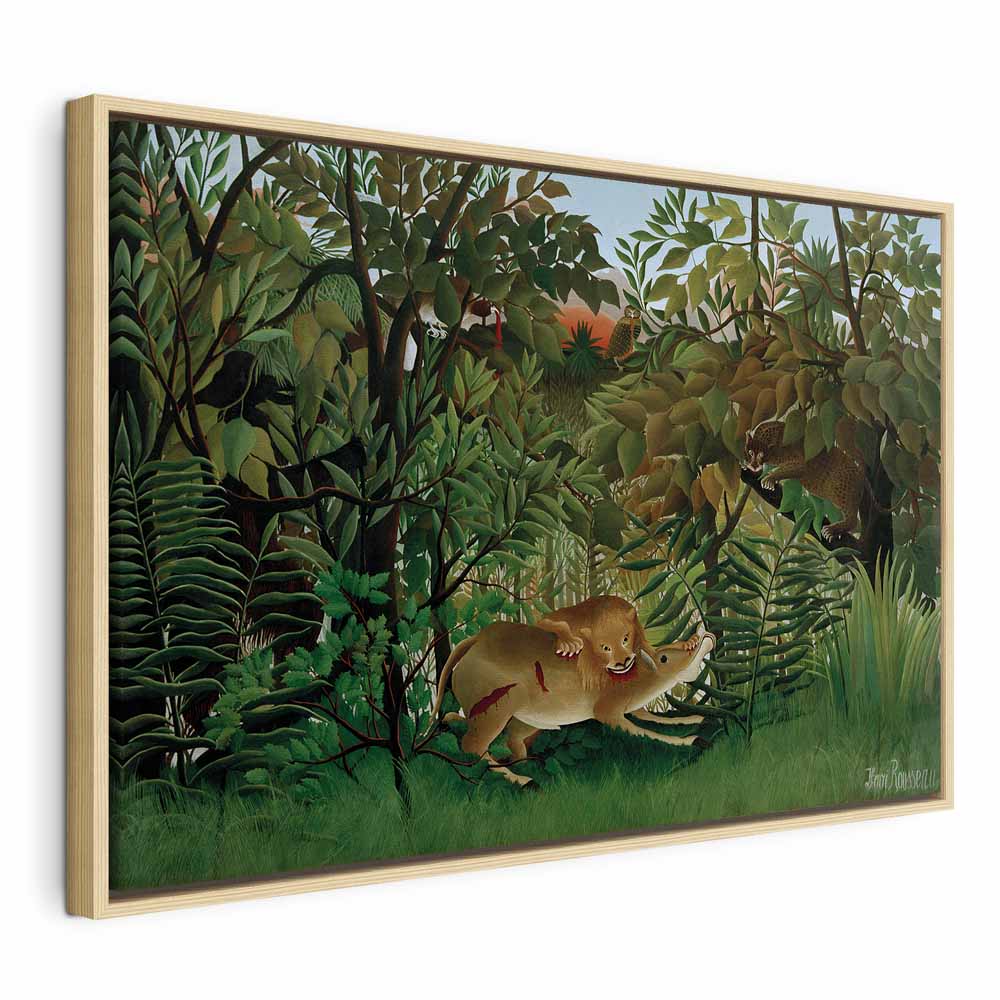 Canvas Print - The Lion Attacks the Antelope (Henri Rousseau)