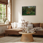 Leinwanddruck – Der Löwe greift die Antilope an (Henri Rousseau)