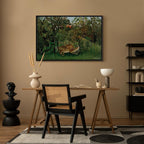 Leinwanddruck – Der Löwe greift die Antilope an (Henri Rousseau)