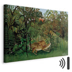 Jungle Lion Attack Classic Canvas Print