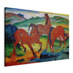 Leinwanddruck – Die roten Pferde (Weidepferde IV)