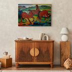 Leinwanddruck – Die roten Pferde (Weidepferde IV)