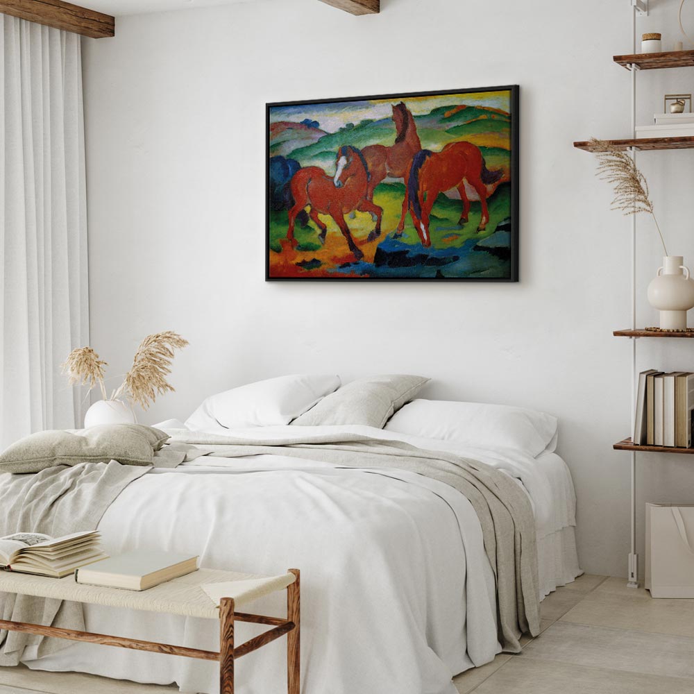 Leinwanddruck – Die roten Pferde (Weidepferde IV)