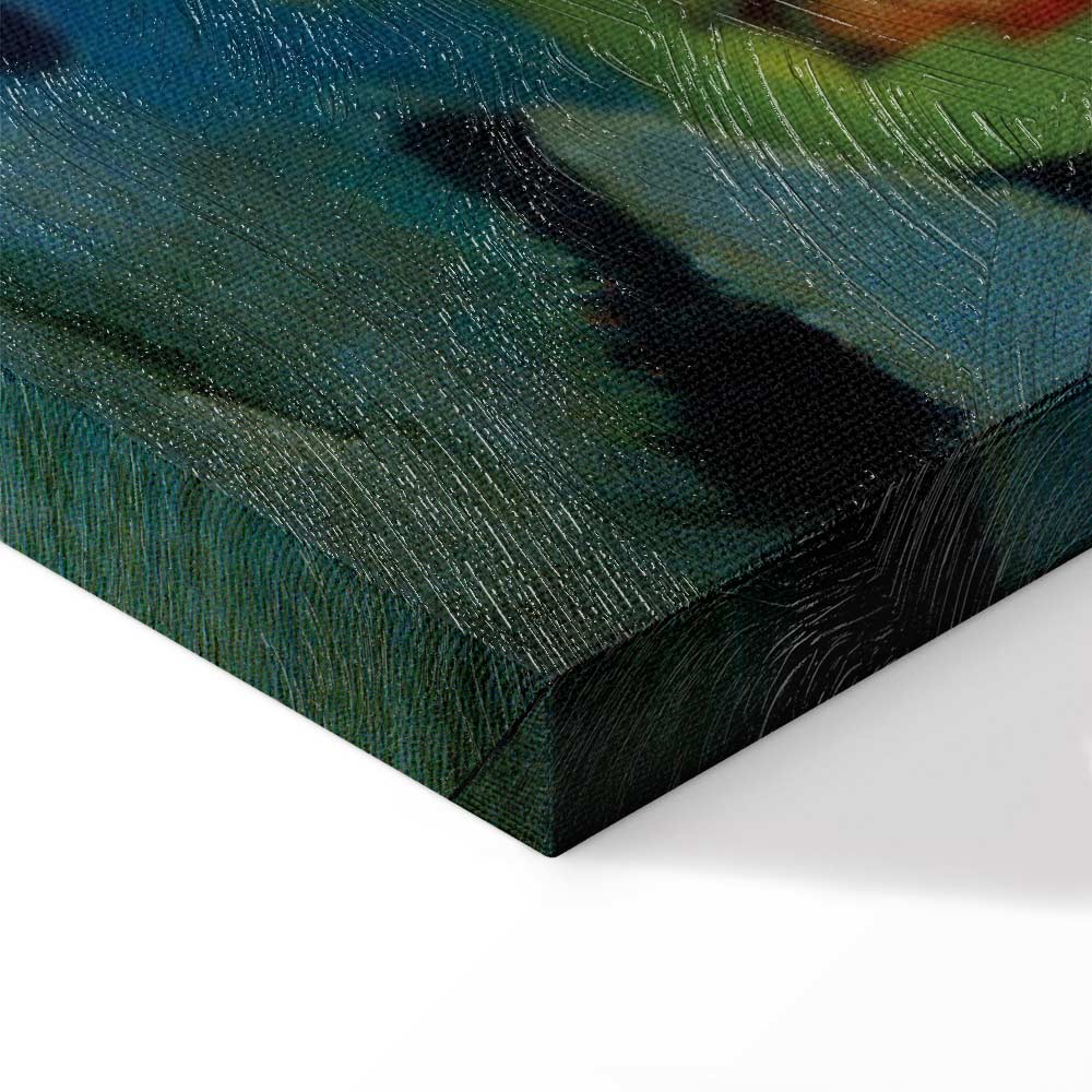 Red Horses Expressionist Canvas Print