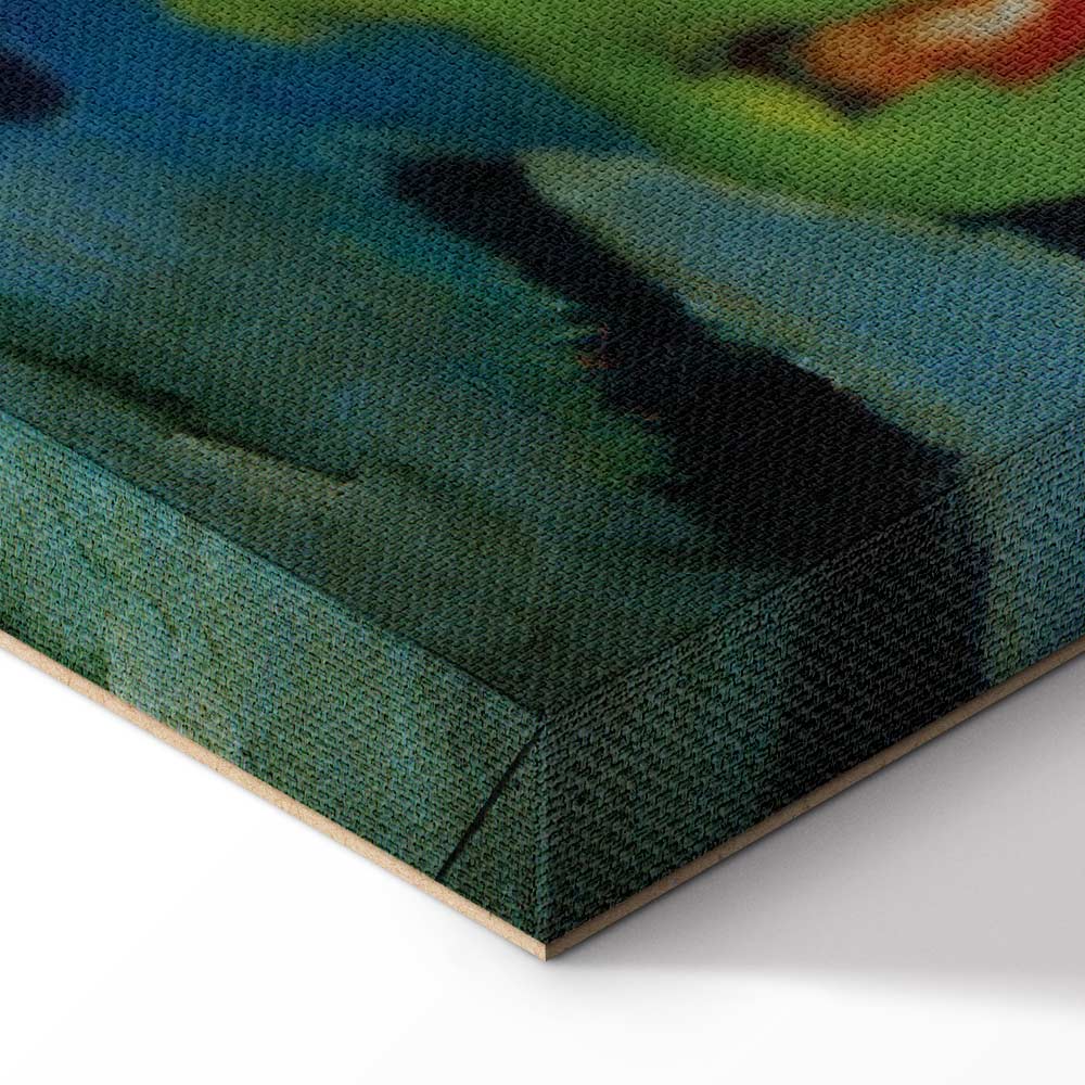 Red Horses Expressionist Canvas Print